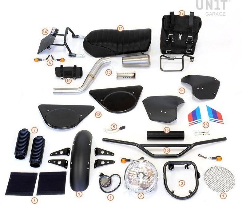 UNIT GARAGE ユニットガレージ Unit Garage Kit Marrakesh K100， Black/Black | 1816-Black-Black フルカウル・外装セット カウル関連 外装