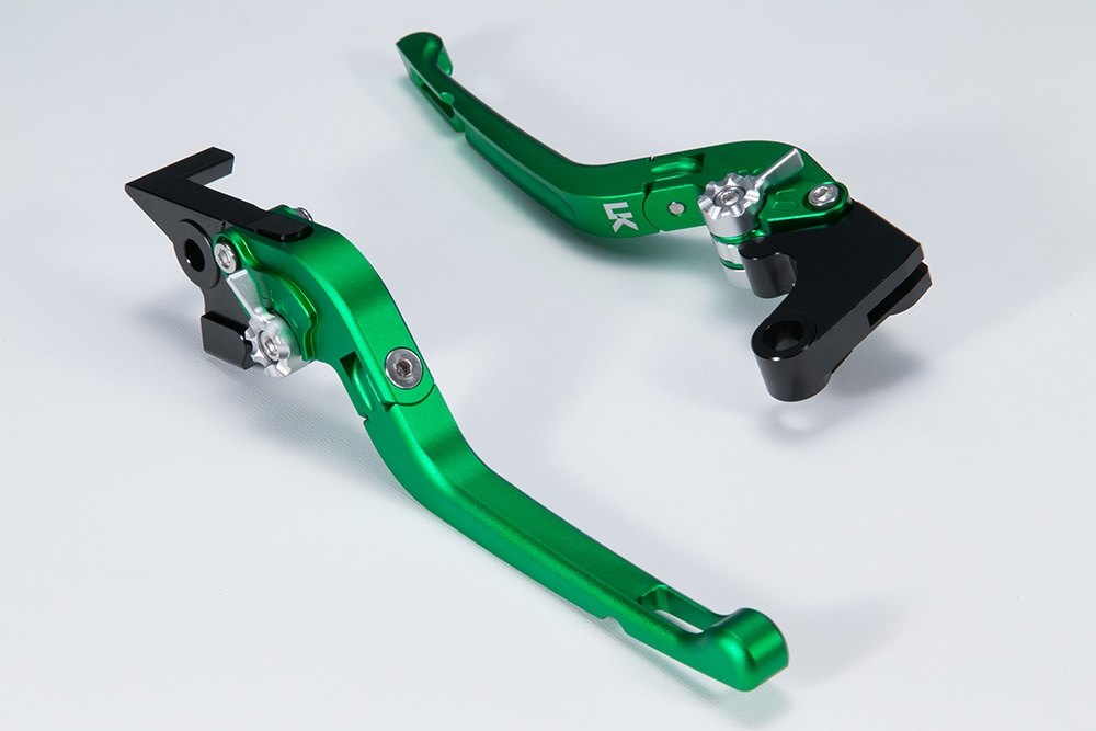 U-KANAYA ユーカナヤ 可倒式Rタイプ アルミビレットレバーセット マットカラー Z900 KAWASAKI カワサキ ブレーキ・クラッチレバーセット ハンドル周辺パーツ ハンドル レバーカラー：マットグリーン / アジャスターカラー：マットブルー