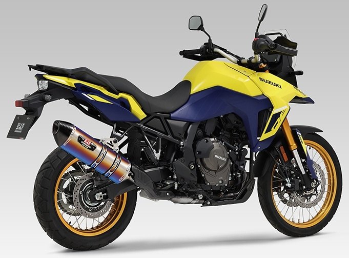 YOSHIMURA ヨシムラ スリップオンマフラー R-77Jサイクロン EXPORT SPEC 政府認証 V-STROM800DE V-STROM800 SUZUKI スズキ マフラー タイプ:STBC (チタンブルーカバー/カーボンエンド)|ウェビック 店