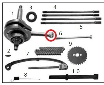 SP武川 SPタケガワ 【補修部品】コネクティングロッド／01-10-0101／01-10-0102用 Ape XR50モタード HONDA ホンダ コンロッド エンジンパーツ エンジン