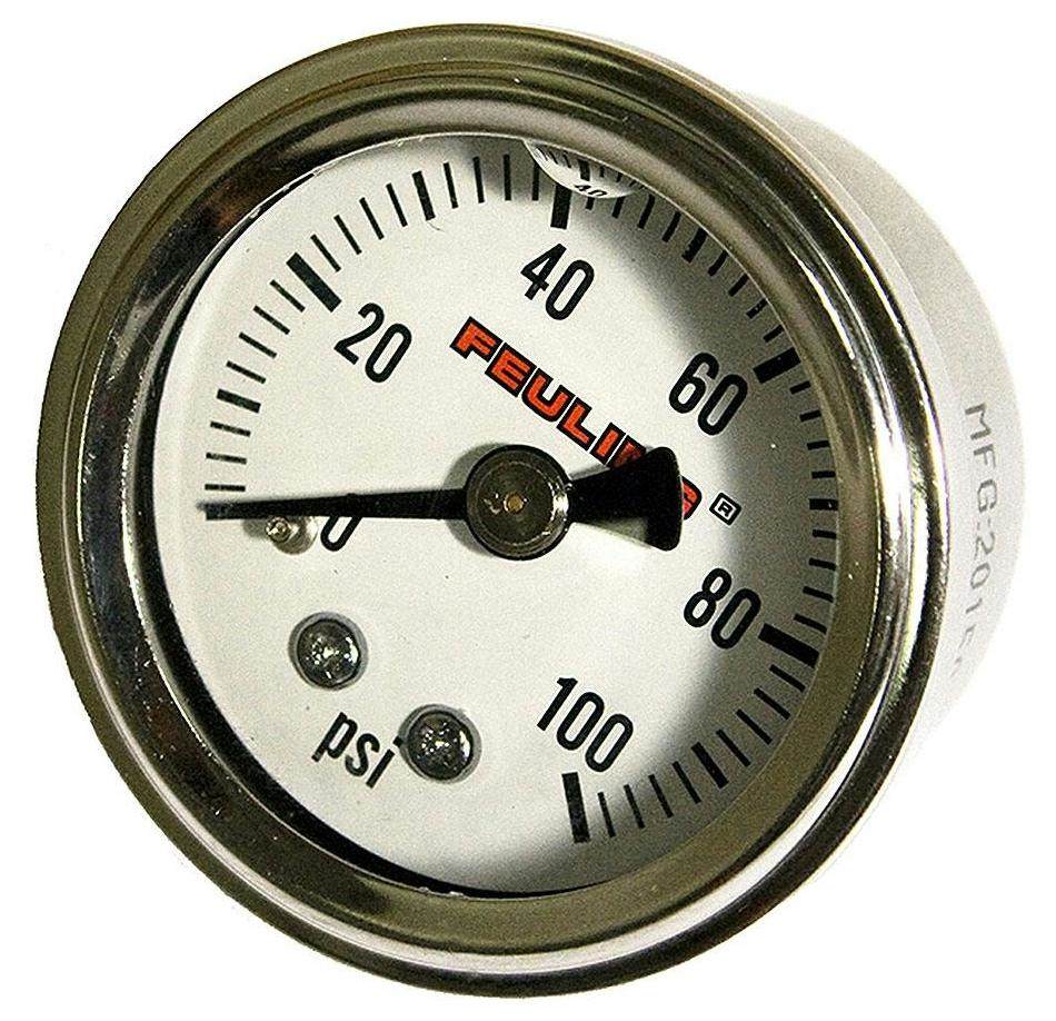 FEULING フューエリング 100PSI オイルプレッシャーゲージ バックポート 油圧計 冷却関連 エンジン