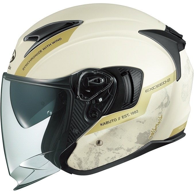 OGK KABUTO オージーケーカブト EXCEED2 DUNE [エクシード2 デューン フラットアイボリー] ヘルメット ジェットヘルメット｜ウェビック　店
