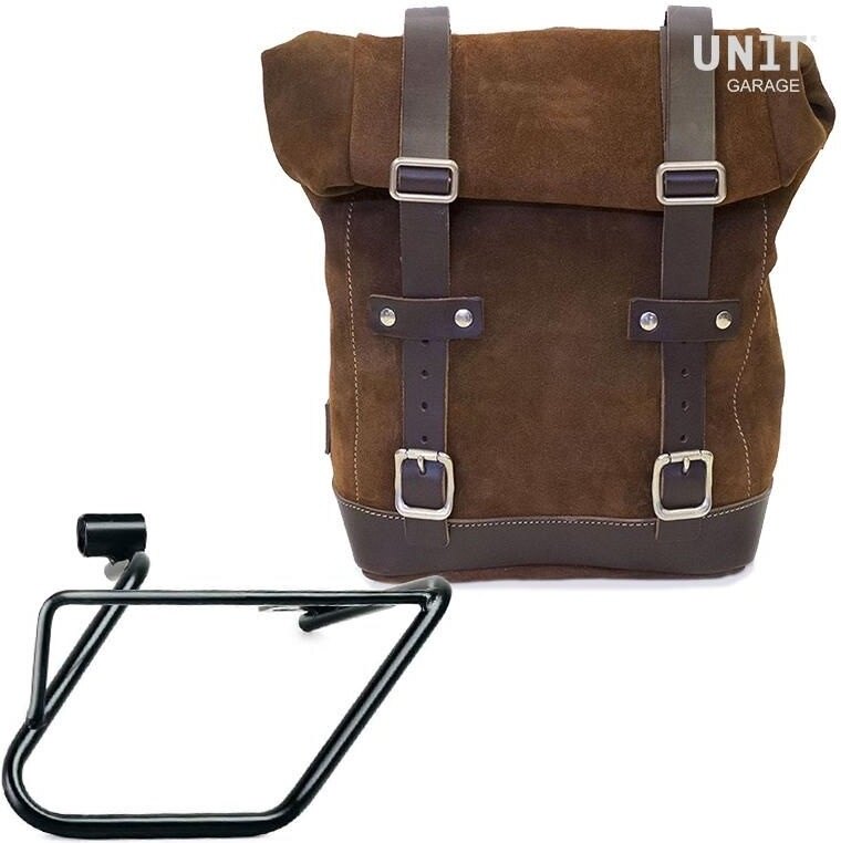 UNIT GARAGE ユニットガレージ Unit Garage Waxed Suede Side Pannier + Right Subframe BMW CE 04, ColoradoBrown | U002+3700DX-ColoradoBrown サイドバッグ 車体用バッグ・ケース|ウェビック 店