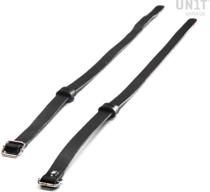 UNIT GARAGE ユニットガレージ Unit Garage Pair of leather straps for luggage rack， Black | U010-Black ツーリングコード・ベルト