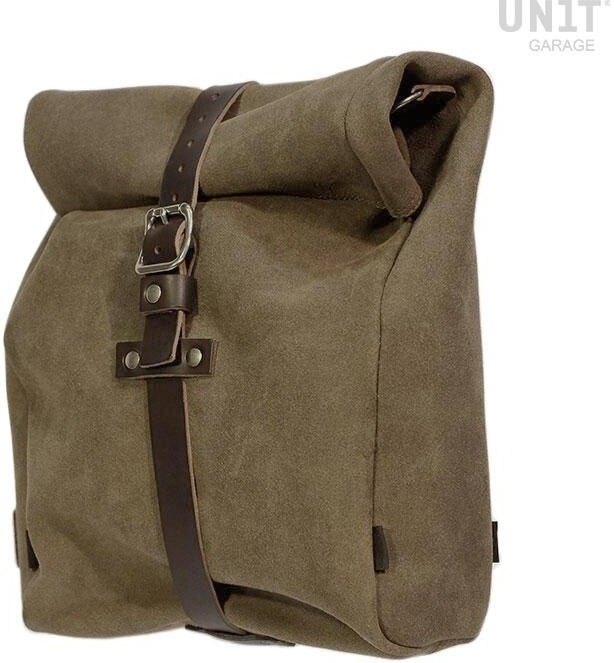 UNIT GARAGE ユニットガレージ Unit Garage Gobi Waxed suede side pannier， MossGrey | U036-MossGrey タンクバッグ 車体用バッグ・ケース｜ウェビック　店