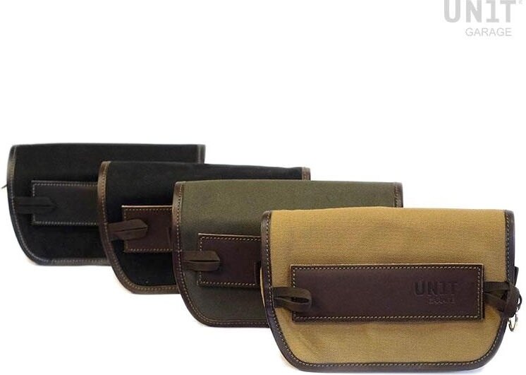 UNIT GARAGE ユニットガレージ Unit Garage Sahara Canvas handlebar bag， Black/Black | U037-Black-Black ウエストポーチ・ヒップバッグ バッグ