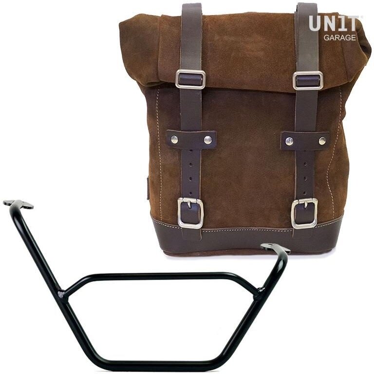 UNIT GARAGE ユニットガレージ Unit Garage Waxed Suede Side Pannier + Right subframe R1200 GS LC， ColoradoBrown | U002+1901DX-ColoradoBrown サイドバッグ 車体用バッグ・ケース｜ウェビック　店