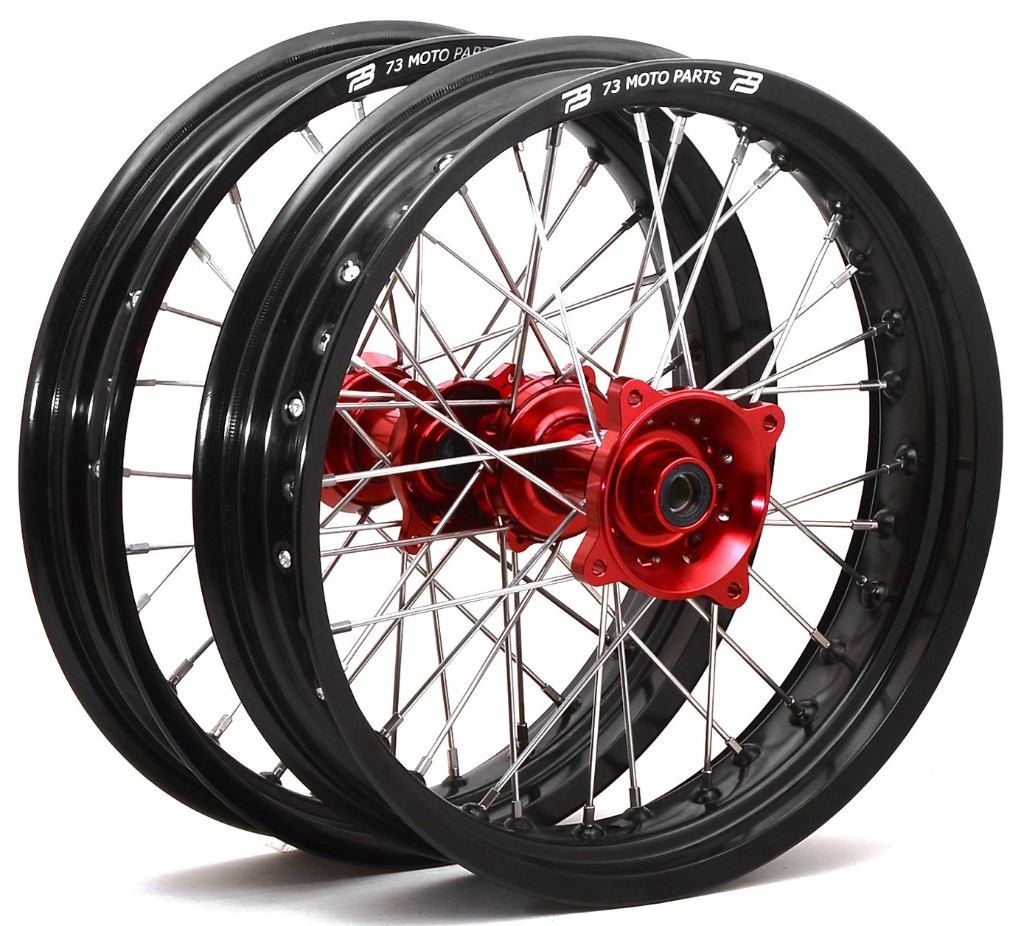 73 MOTO PARTS ナナサンモトパーツ ホンダ CRF150R／RB 17インチ ミニモト前後ホイールセット(2007-2021) CRF150R CRF150RB HONDA ホイール ホイール関連 足回り タイプ：チューブレス仕様 / リム幅：F：3.5インチ／R：3.5インチ