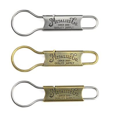 Metalize Productions メタライズプロダクションズ Good Old Days Vintage キーボタン キーホルダー バイク関連グッズ タイプ：Bicolor (Brass／stainless steel)