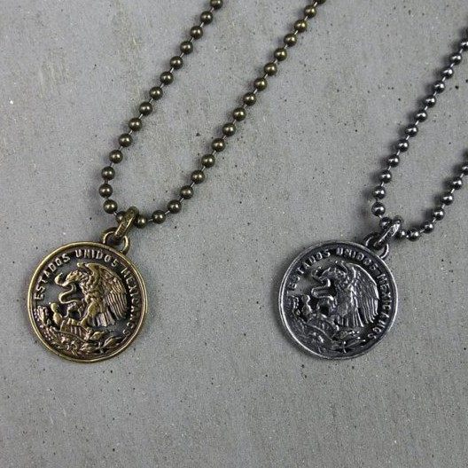 Metalize Productions メタライズプロダクションズ Mexican Eagle Coin ネックレス 装飾品・アクセサリー バイク関連グッズ