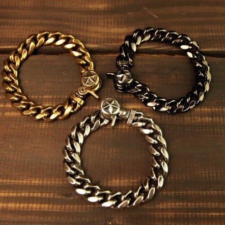Metalize Productions メタライズプロダクションズ スターボタンメタルブレスレット 装飾品・アクセサリー バイク関連グッズ｜ウェビック　店
