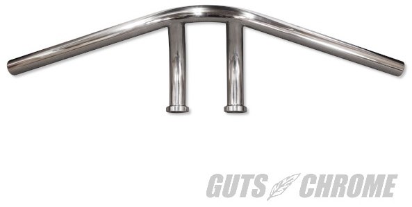 GUTS CHROME ガッツクローム 【glide stone】ローリングバー ステンレスポリッシュ ヘコミ無し ハンドルバー ハンドル