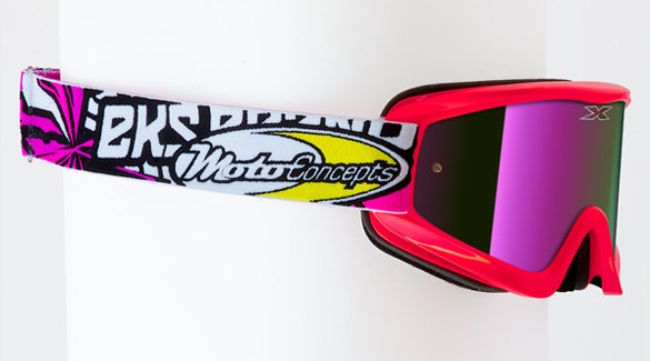 EKS Brand イーケーエスブランド X-Brand ゴーグル 『Limited MotoConcept』 オフロードゴーグル アパレル フレームカラー：ピンク／レンズカラー：パープルミラー(Mike Alessi)