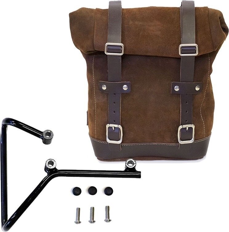 UNIT GARAGE ユニットガレージ Unit Garage WAXED SUEDE SIDE PANNIER + SUBFRAME HUSQVARNA SVARTPILEN 701， ColoradoBrown | U002-3002-ColoradoBrown サイドバッグ 車体用バッグ・ケース｜ウェビック　店