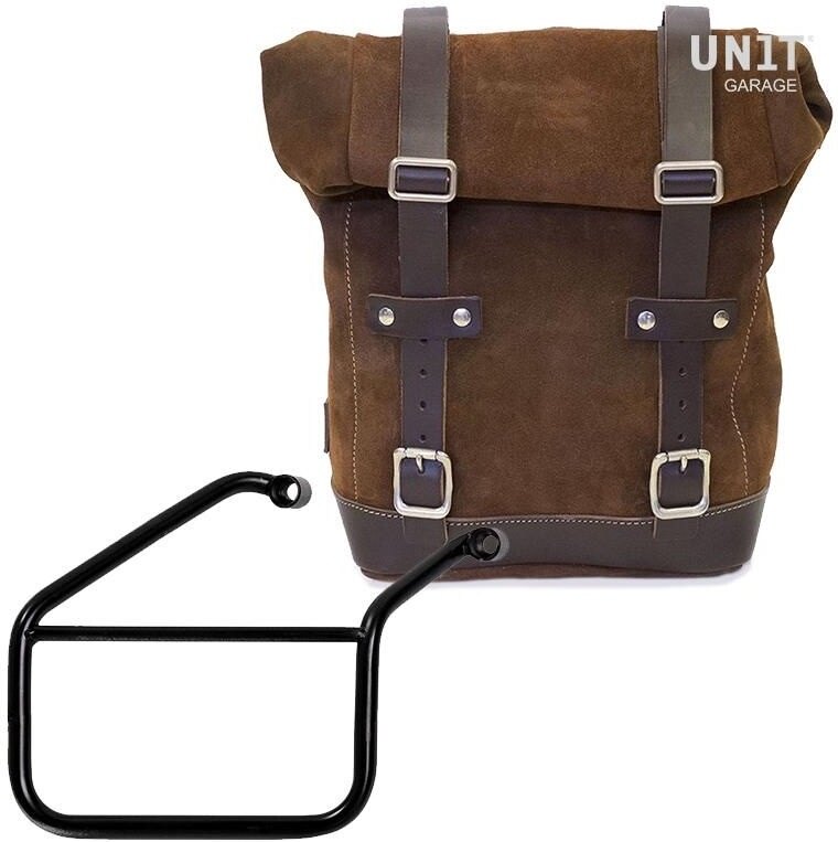 UNIT GARAGE ユニットガレージ Unit Garage Waxed Suede Side Pannier + Right Subframe Triumph Trident 660, ColoradoBrown | U002+3500DX-ColoradoBrown サイドバッグ 車体用バッグ・ケース|ウェビック 店