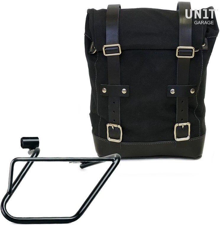 UNIT GARAGE ユニットガレージ Unit Garage Side Pannier Canvas + Right Subframe BMW CE 04， Black/Black | U001+3700DX-Black-Black サイドバッグ 車体用バッグ・ケース