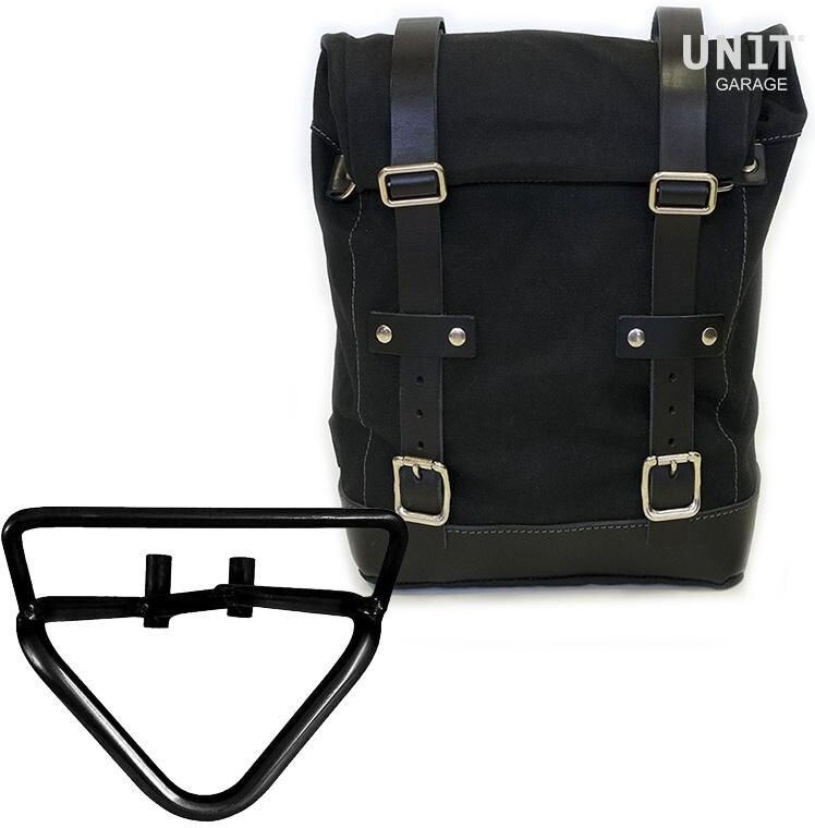 UNIT GARAGE ユニットガレージ Unit Garage Side Pannier Canvas + Right Subframe husqvarna 401 (2020 until now), Black/Black | U001+3004DX-Black-Black サイドバッグ 車体用バッグ・ケース