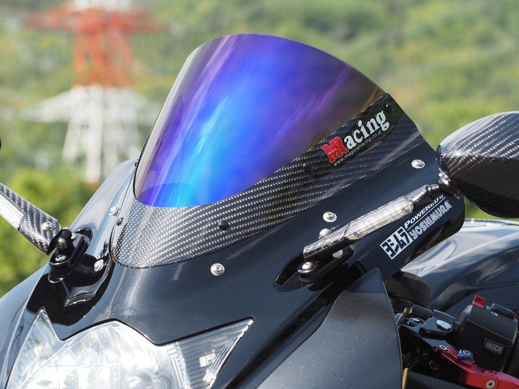 Magical Racing マジカルレーシング カーボントリムスクリーン GSXR750 SUZUKI スズキ スクリーン 外装 カラー：クリア / タイプ：綾織カーボン製 / MagiVeilセラミックコーティング：あり
