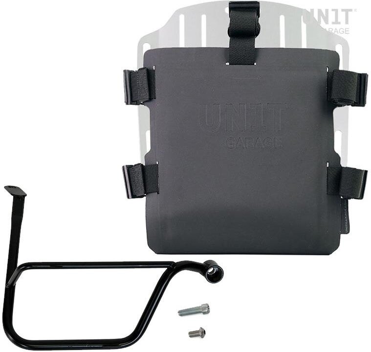 UNIT GARAGE ユニットガレージ Unit Garage Aluminum bag holder with adjustable front in Hypalon and Quick Release System + subframe， Silver | UG007+U000+1020DX-Silver サイドバッグ 車体用バッグ・ケース