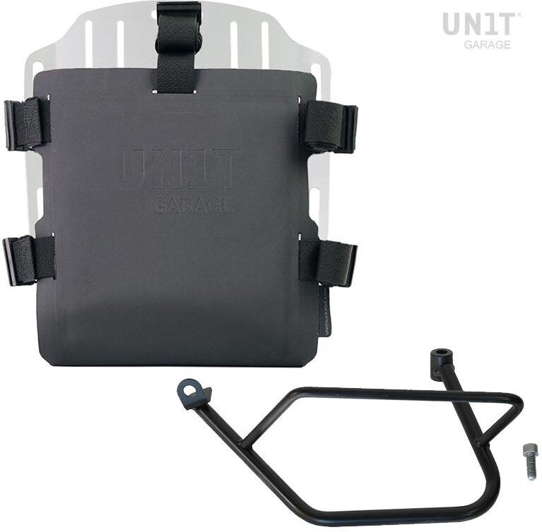 UNIT GARAGE ユニットガレージ Unit Garage Aluminum bag holder with adjustable front in Hypalon and Quick Release System + subframe， Silver | UG007+U000+1021SX-Silver サイドバッグ 車体用バッグ・ケース