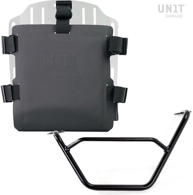 UNIT GARAGE ユニットガレージ Unit Garage Aluminum bag holder with adjustable front in Hypalon and Quick Release System + subframe， Silver | UG007+U000+1901SX-Silver サイドバッグ 車体用バッグ・ケース