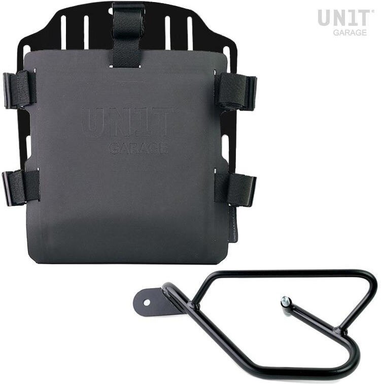 UNIT GARAGE ユニットガレージ Unit Garage Aluminum bag holder with adjustable front in Hypalon and Quick Release System + subframe， Black | UG007+U000+2250SX-Black サイドバッグ 車体用バッグ・ケース