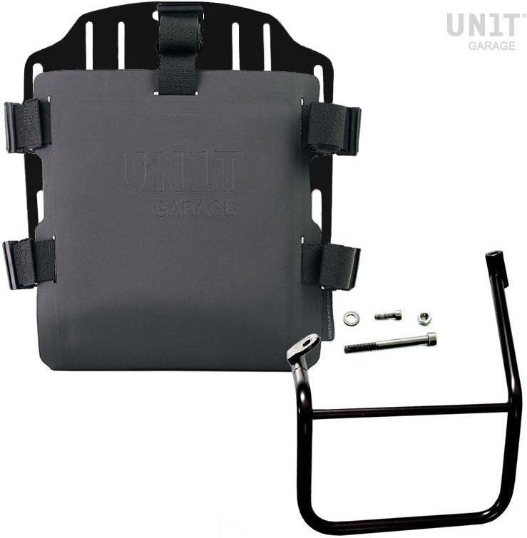 UNIT GARAGE ユニットガレージ Unit Garage Aluminum bag holder with adjustable front in Hypalon and Quick Release System + subframe， Black | UG007+U000+2253SX-Black サイドバッグ 車体用バッグ・ケース