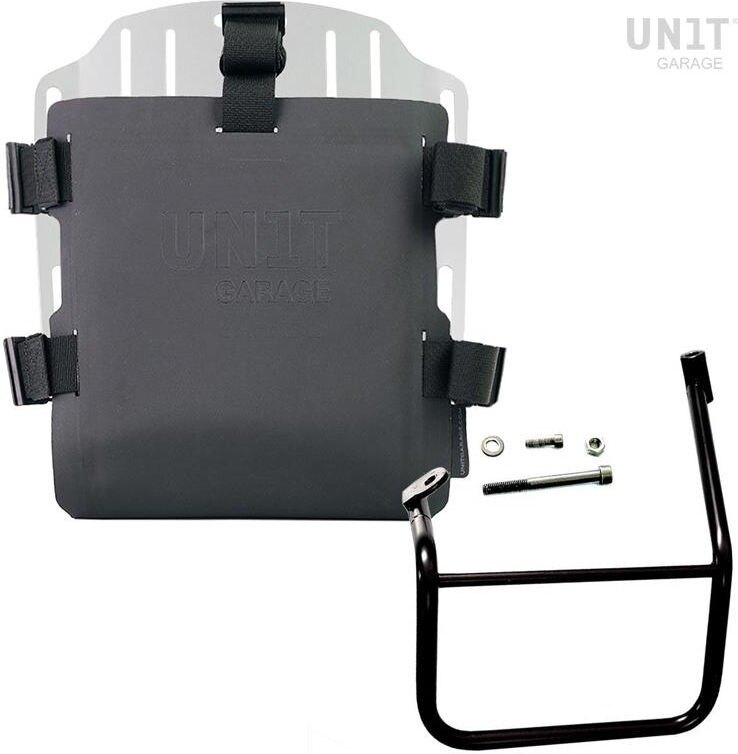 UNIT GARAGE ユニットガレージ Unit Garage Aluminum bag holder with adjustable front in Hypalon and Quick Release System + subframe， Silver | UG007+U000+2253SX-Silver サイドバッグ 車体用バッグ・ケース