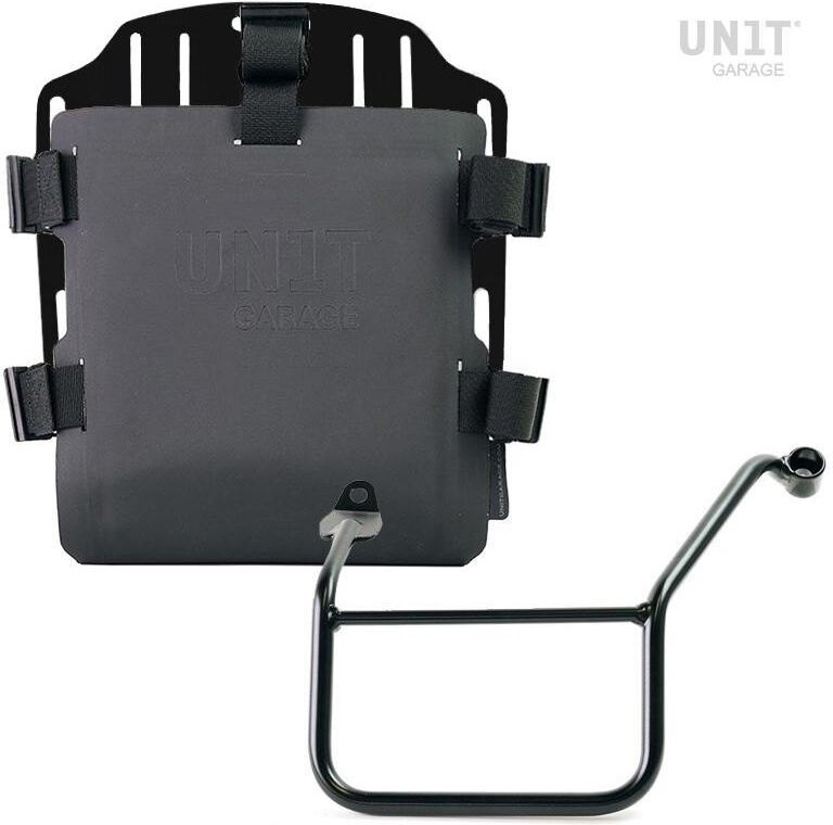 UNIT GARAGE ユニットガレージ Unit Garage Aluminum bag holder with adjustable front in Hypalon and Quick Release System + subframe， Black | UG007+U000+3208SX-Black サイドバッグ 車体用バッグ・ケース｜ウェビック　店