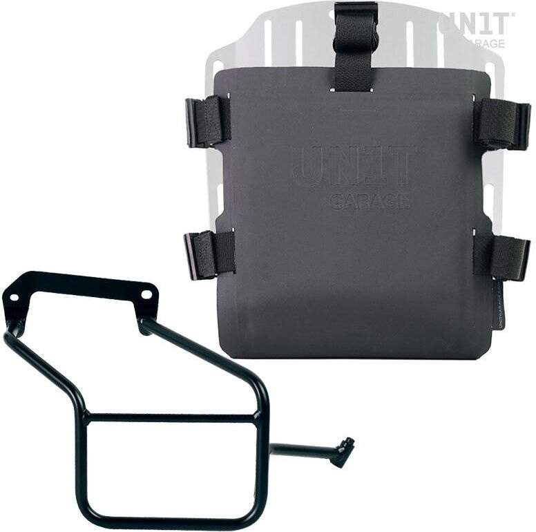 UNIT GARAGE ユニットガレージ Unit Garage Aluminum bag holder with adjustable front in Hypalon and Quick Release System + subframe， Silver | UG007+U000+3600DX-Silver サイドバッグ 車体用バッグ・ケース