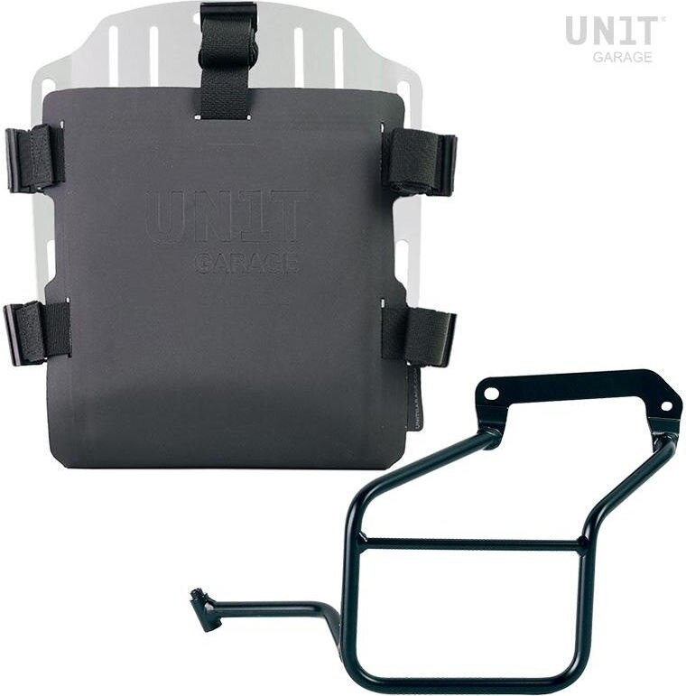 UNIT GARAGE ユニットガレージ Unit Garage Aluminum bag holder with adjustable front in Hypalon and Quick Release System + subframe， Silver | UG007+U000+3600SX-Silver サイドバッグ 車体用バッグ・ケース