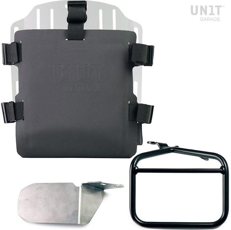 UNIT GARAGE ユニットガレージ Unit Garage Aluminum bag holder with adjustable front in Hypalon and Quick Release System + subframe， Silver | UG007+U000+1007DX-Silver サイドバッグ 車体用バッグ・ケース｜ウェビック　店