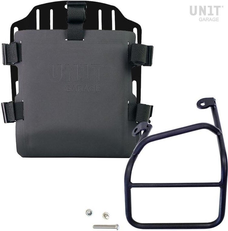 UNIT GARAGE ユニットガレージ Unit Garage Aluminum bag holder with adjustable front in Hypalon and Quick Release System + subframe， Black | UG007+U000+1010SX-Black サイドバッグ 車体用バッグ・ケース