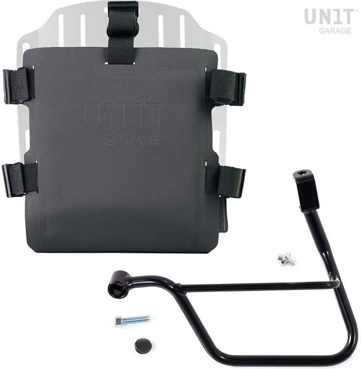 UNIT GARAGE ユニットガレージ Unit Garage Aluminum bag holder with adjustable front in Hypalon and Quick Release System + subframe， Silver | UG007+U000+1011SX-Silver サイドバッグ 車体用バッグ・ケース