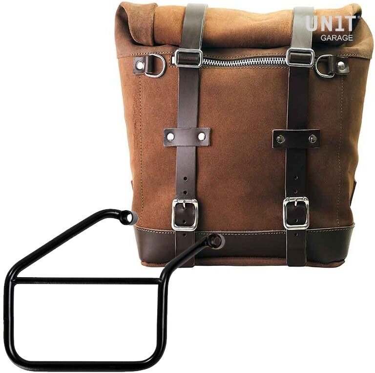 UNIT GARAGE ユニットガレージ Unit Garage Waxed suede side pannier Scram 22L-30L + Right Subframe Triumph Trident 660， ColoradoBrown | U202+3500DX-ColoradoBrown サイドバッグ 車体用バッグ・ケース 80,600円