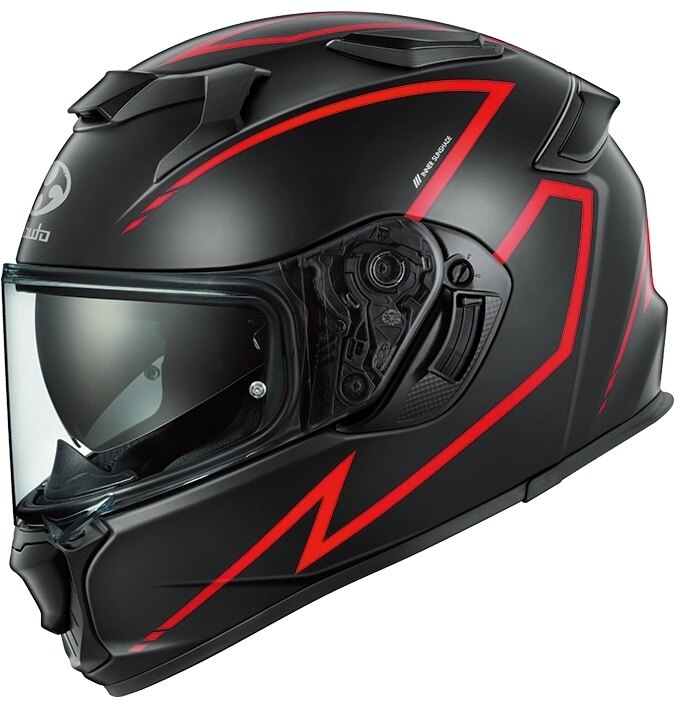 OGK KABUTO オージーケーカブト KAMUI-5 SPRIA［カムイ・5 スプリア フラットブラックレッド］ヘルメット フルフェイスヘルメット ヘルメット