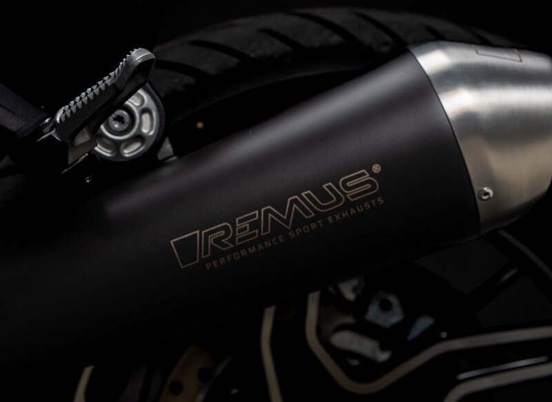 REMUS レムス Powercone Sport Exhaust，Black，EC Type Approval スリップオンマフラー マフラー
