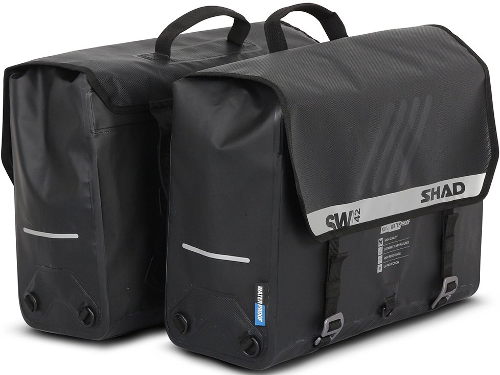 SHAD シャッド 【セット売り】SW42 防水サイドバッグ＋サイドバッグホルダー DUKE 125 250 390 KTM サイドバッグ 車体用バッグ・ケース