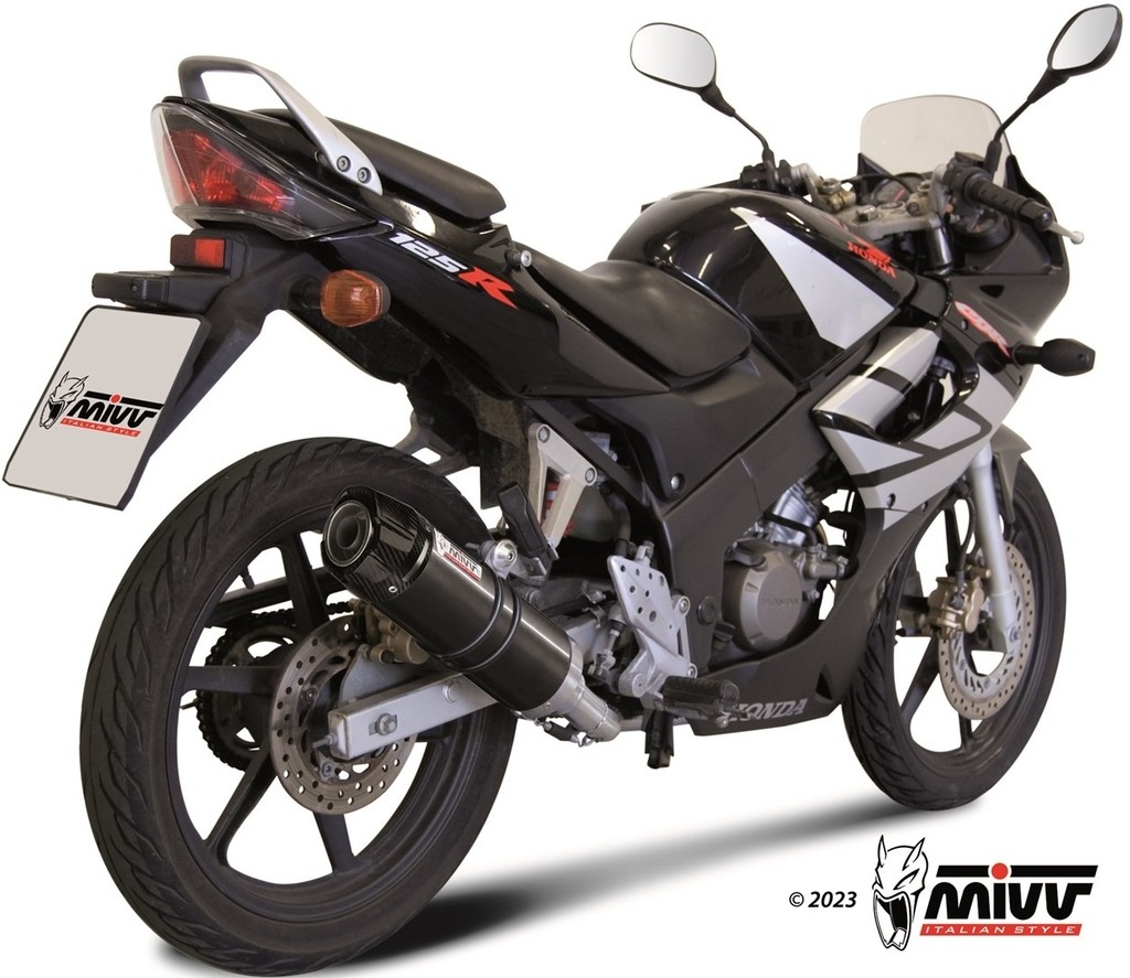 MIVV ミヴ GP フルエキゾーストマフラー CBR 125 R HONDA ホンダ マフラー 仕様：ブラックステンレス＋カーボンエンドキャップ付き