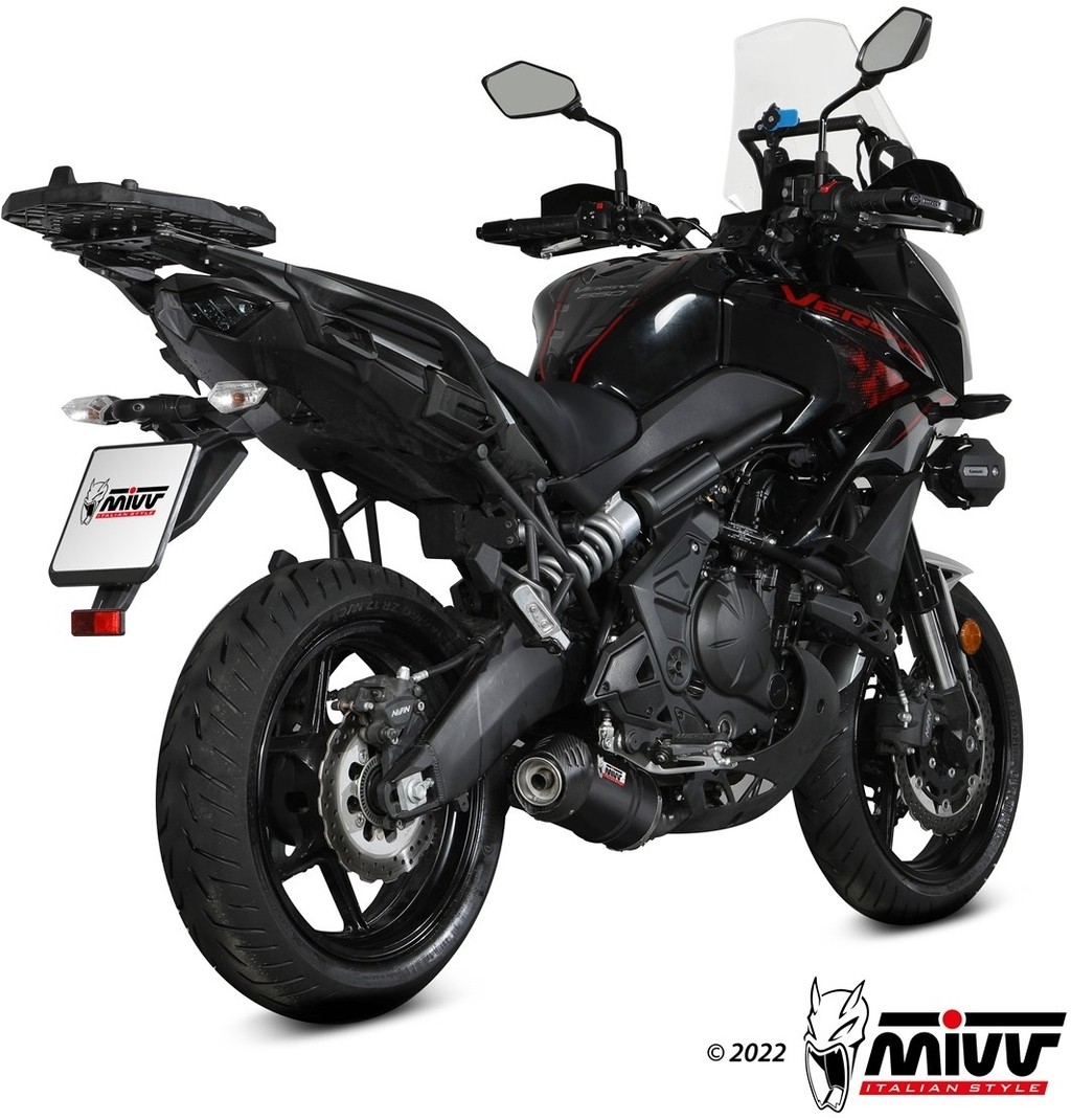 MIVV ミヴ OVAL フルエキゾーストマフラー VERSYS 650 KAWASAKI カワサキ マフラー 仕様：ブラックステンレス｜ウェビック　店