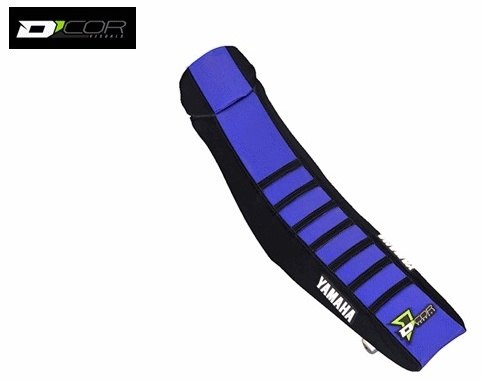 D’COR ディコール リブ付きシートカバー YZF250F YZF450F YAMAHA ヤマハ シートカバー シート関連 外装 カラー：BLACK／BLUE (BLACKリブ付き)