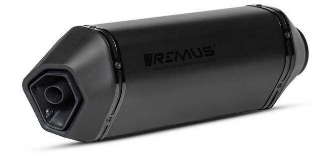 REMUS レムス スリップオン ノッテ 着脱式バッフル付,ステンレスブラック,エキパイ キャタライザー(触媒)なし,ECE型式認証なし フルエキゾーストマフラー マフラー|ウェビック 店