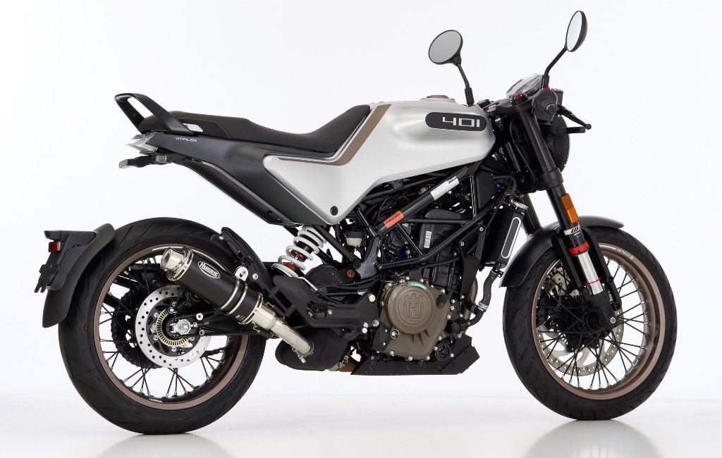 HURRIC フリック Supersport スリップオンマフラー Svartpilen 125 Vitpilen Duke HUSQVARNA ハスクバーナ KTM マフラー colour：black(eloxed aluminium)