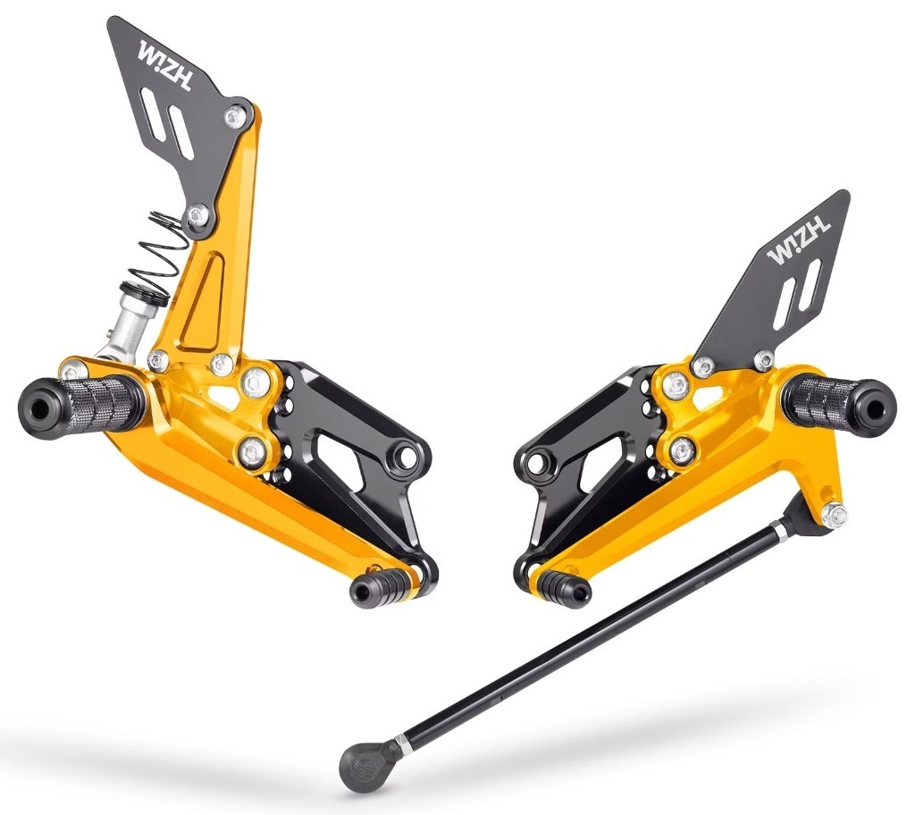 WIZH ウィズ BEV2 バックステップ CBR650R (19-) CB650R CB650F CBR650F HONDA ホンダ ステップ 足回り カラー：シルバー / ベアリングタイプ：スタンダード / アダプタータイプ：スタンダード / ヒールガードタイプ：スタンダード / タイプ：With foldable step stick set
