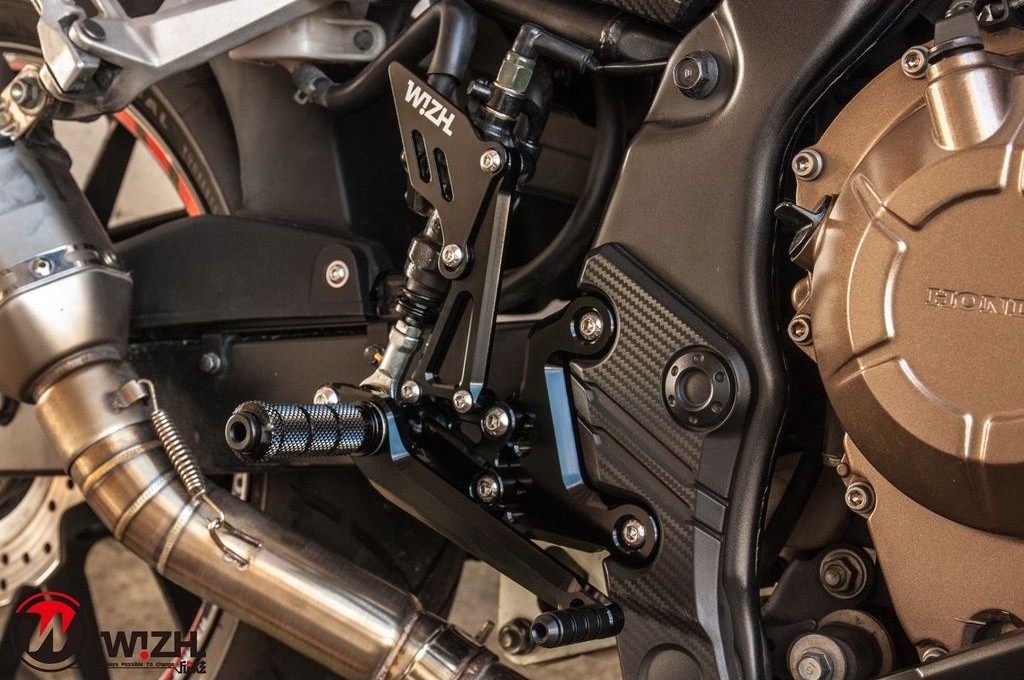 WIZH ウィズ BEV2 バックステップ CBR400/500R (19-) CBR500R CBR600R HONDA ホンダ ステップ 足回り カラー：ブラック / フットペグタイプ：固定式 / アダプタータイプ：スタンダード / ヒールガードタイプ：スタンダード / ステアリングタイプ：PLUSステンレス