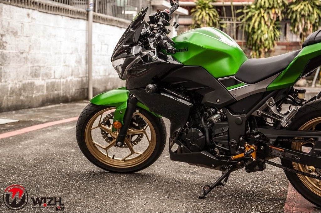 WIZH ウィズ BEV2 バックステップ NINJA300/250/Z300/Z250 NINJA250 NINJA300 Z250 Z300 KAWASAKI カワサキ ステップ 足回り カラー：ゴールド / フットペグタイプ：固定式 / ヒールガードタイプ：スタンダード / ステアリングタイプ：PLUSステンレス