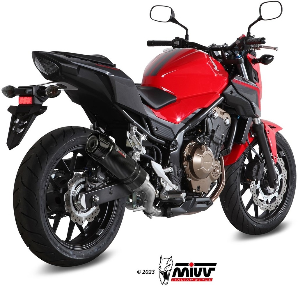 MIVV ミヴ GP スリップオンマフラー CB 500 F HONDA ホンダ マフラー カラー：カーボン＋カーボンエンドキャップ付き