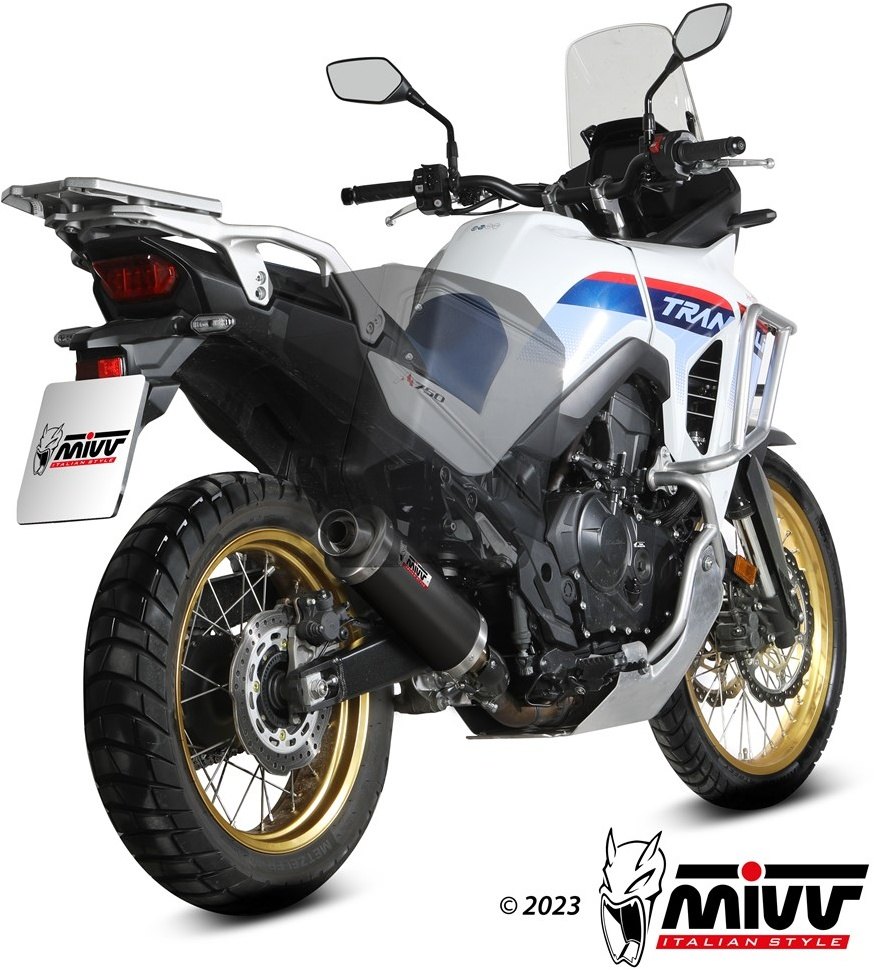 MIVV ミヴ OVAL スリップオンマフラー XL 750 TRANSALP HONDA ホンダ マフラー カラー：ブラックステンレス｜ウェビック　店