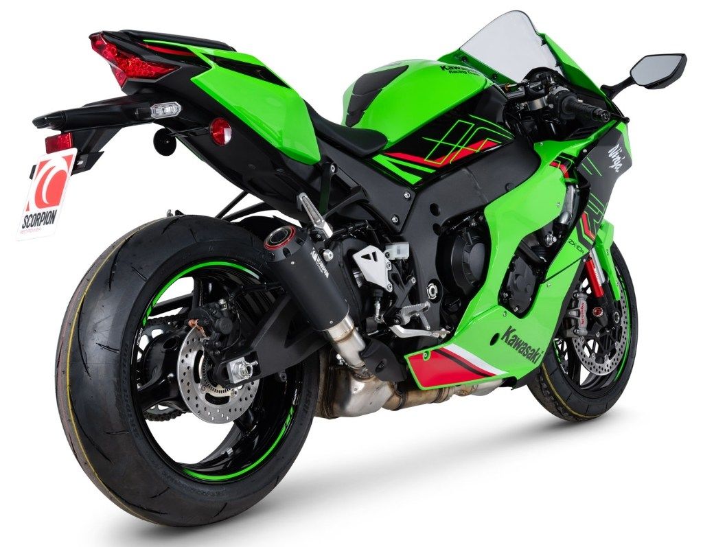 SCORPION スコーピオン レッドパワー スリップオンマフラー Ninja ZX-10R KAWASAKI カワサキ マフラー タイプ：ブラックセラミックコーティングスリーブ／重量：2.04kg