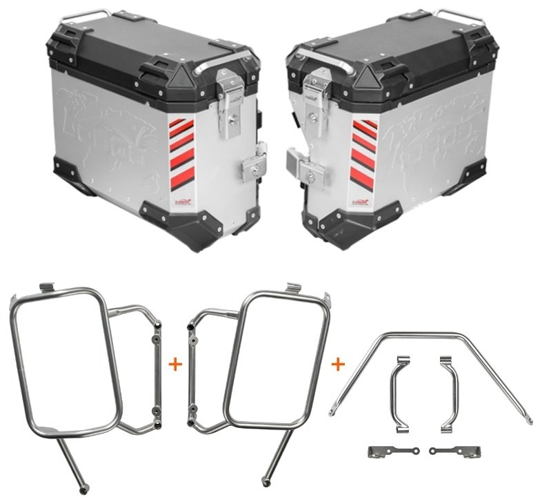LOBOO ロブー PIKE TRACKERシリーズ 35L+30L サイドケース キャリア付き TENERE700 YAMAHA ヤマハ パニアケース 車体用バッグ・ケース|ウェビック 店